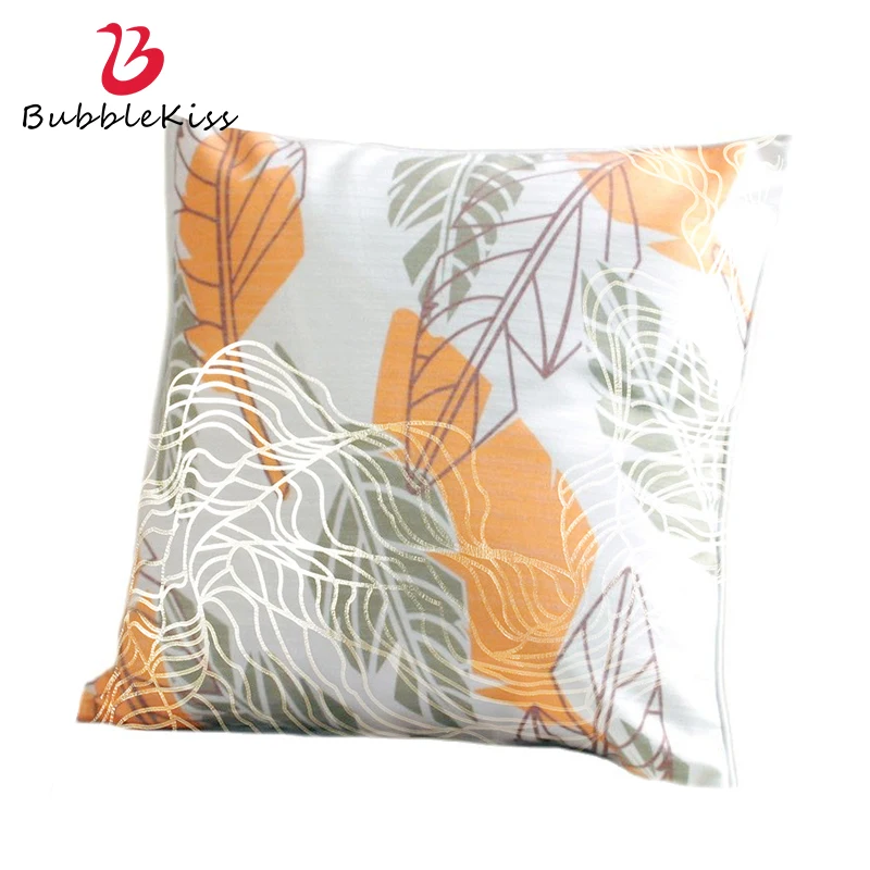 

Bubble Kiss Pillow Cover Nordic Style 45X45cm Pillowcase Plant Leaves Home Decor Pillow Cover Without Core Casual Pillow Cover