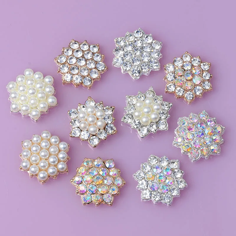 Best Selling Glanzende Alloy10pcs/Set Strass Parel Sieraden Decoraties Vakantie Handgemaakte Creatieve Producten Accessoires Groothandel