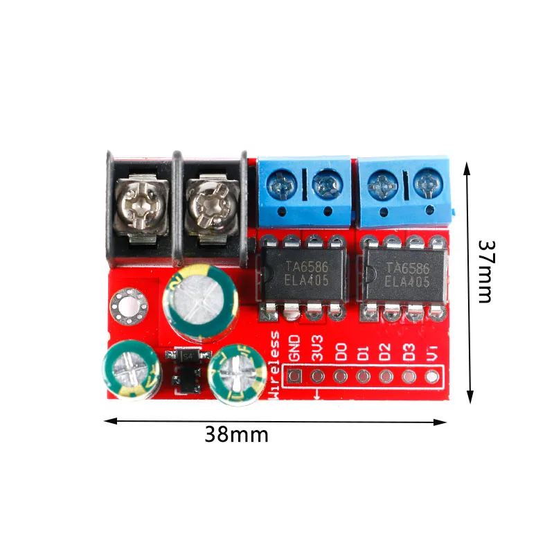 5A Dual DC Motor Drive Module Double H Bridge L298N PWM Remote Control Voltage Reverse Speed Regulation Board ZK-5AD 3V-14V