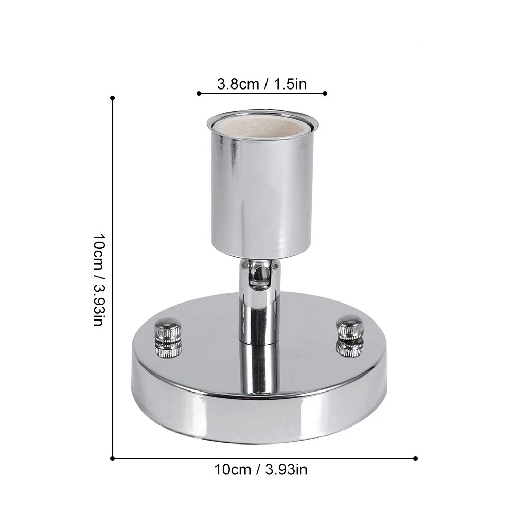 Base de lámpara E27, toma de luz de Metal antiguo de 180 grados, soporte de bombilla de tornillo Edison, Base de lámpara de hierro Simple para