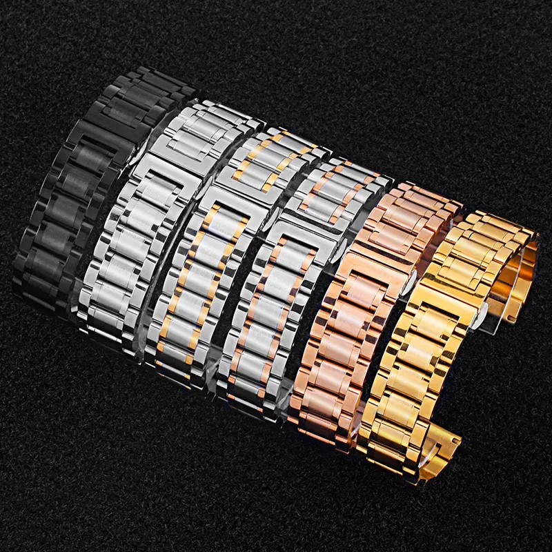 UTHAI S11 Metal Watchbands Bracelet 14-22mm watch strap Fashion Silver Solid Stainless Steel Luxury 22mm Watch Band Strap