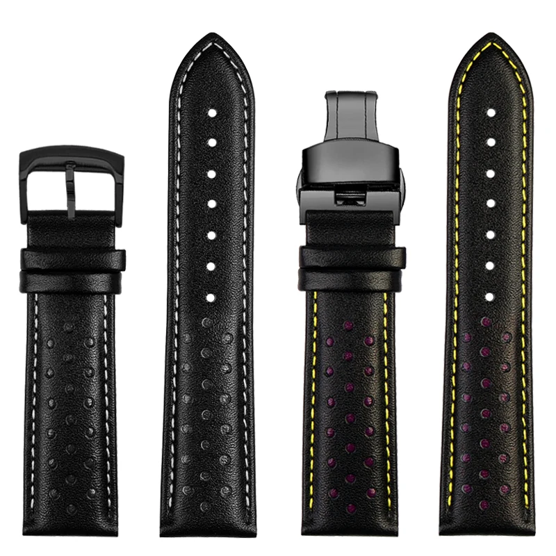 The first layer cowhide watch strap is suitable for 1853 Tissot T116.617.36.051 NBA co-branded watch male bracelet accessories