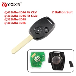 YIQIXIN 2 Tasto Chiave A Distanza del Vestito 315/433Mhz di Chip ID46/ID48/ID8E Per Honda Accord Element CR-V HR-V Odyssey Shuttle Civic