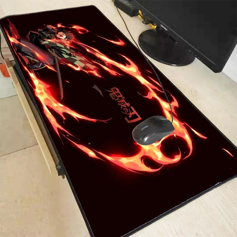 XGZ Anime  Demon Slayer Kimetsu no Yaiba Large Gaming Mouse Pad  Keyboard Pad Desk Mat For Laptop Computer Gamer Mousepad XXL