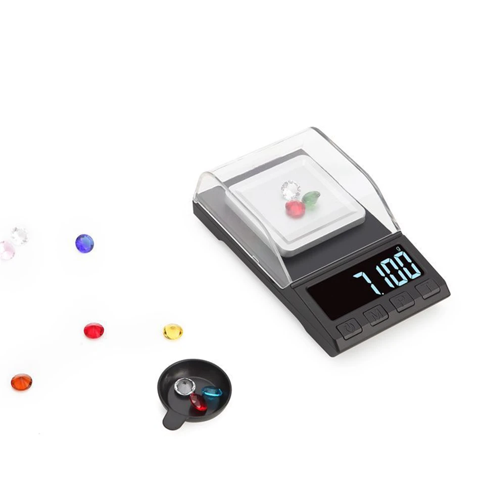 100g/50g/20g/10g 0,001g Präzision Digital Waage Tragbare Mini Schmuck Gold Labor gewicht Milligramm Skala Elektronische Waage – Detail 8