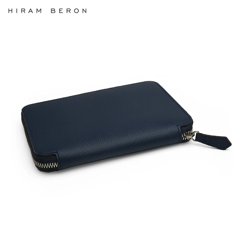 Hiram Beron-Porte-passeport en cuir véritable italien, portefeuille de voyage, anti RFID, 2 fentes Pasmodelr, 6 couleurs, livraison directe