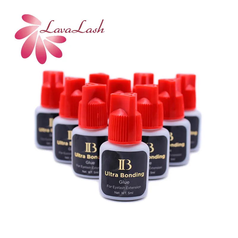 

10 Bottles IB Ibeauty Ultra Bonding Glue Red Cap 5ml for Eyelash Extensions Original Makeup Tool Novice Practice Korea Beauty