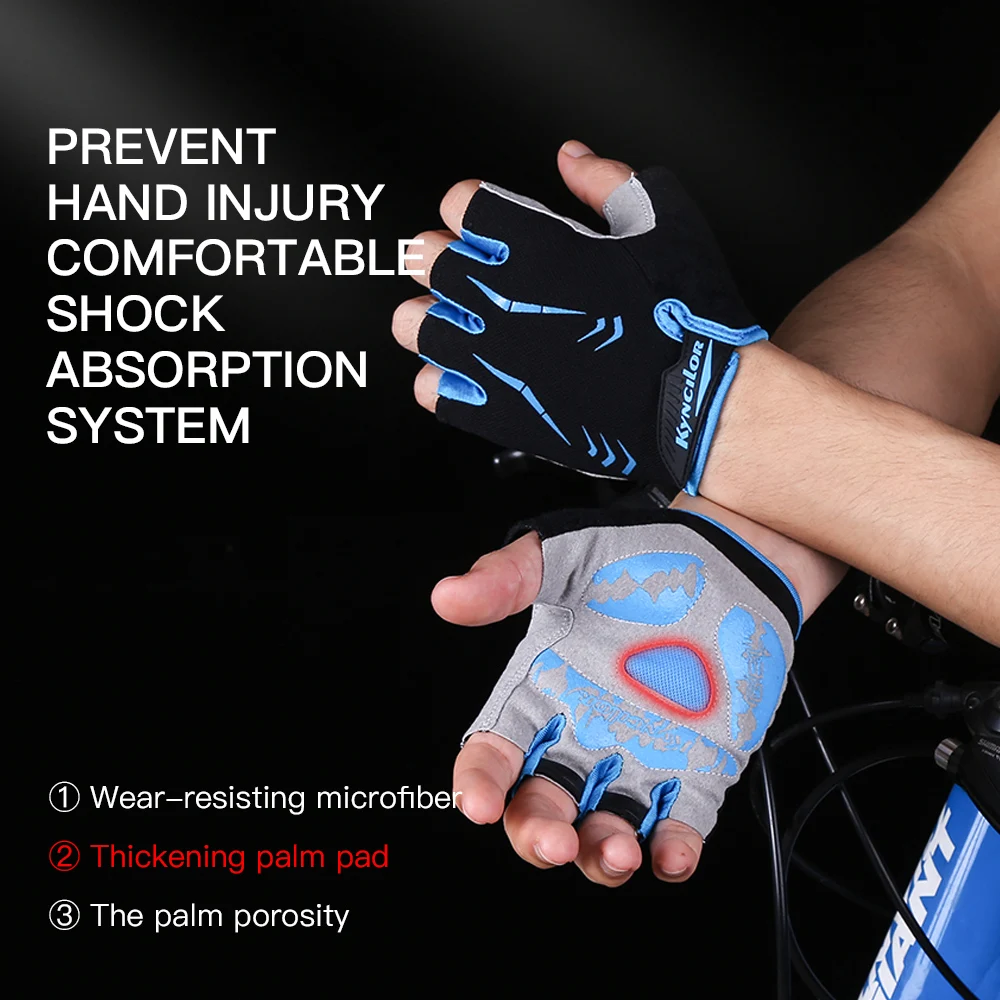 Radfahren Anti-slip Anti-schweiß Männer Frauen Halbe Finger Handschuhe Atmungsaktive Anti-shock Sport Handschuhe MTB Fahrrad fahrrad Handschuh