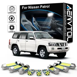 AENVTOL-Lumières LED intérieures pour voiture, lampe de voiture, carte intérieure, kits d'accessoires Bldécentral, courageux gratuit, Canbus pour Nissan Patrol, Y61, Y62, 2000-2019