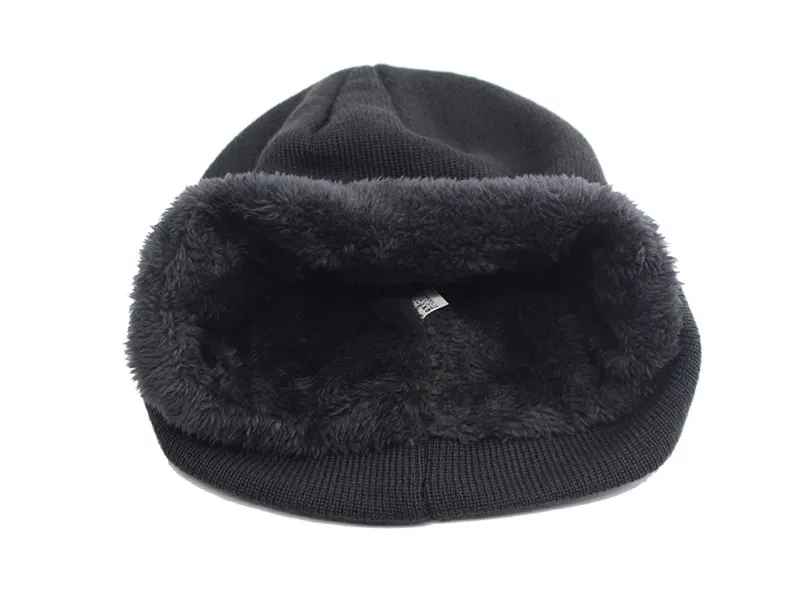 Marke Skullies Mützen Männer Winter Hüte Für Männer Kappe Frauen Winter Gestrickte Hut Männlich Warme Dicke Gorro Motorhaube Pelz Stricken Beanie Hut Kappe – Detail 20
