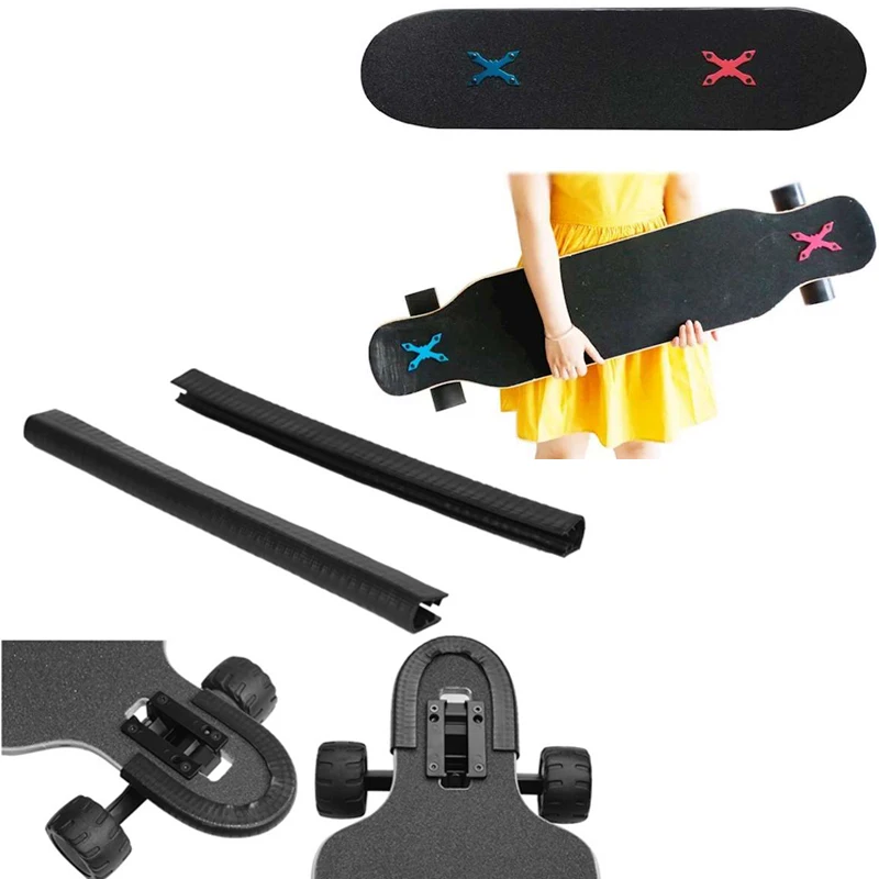 Uรูปร่างสเก็ตบอร์ดกันชนAnti-Collision Stripสเก็ตบอร์ดป้องกันRail UniversalสำหรับLongboard Anti Sinking Pad