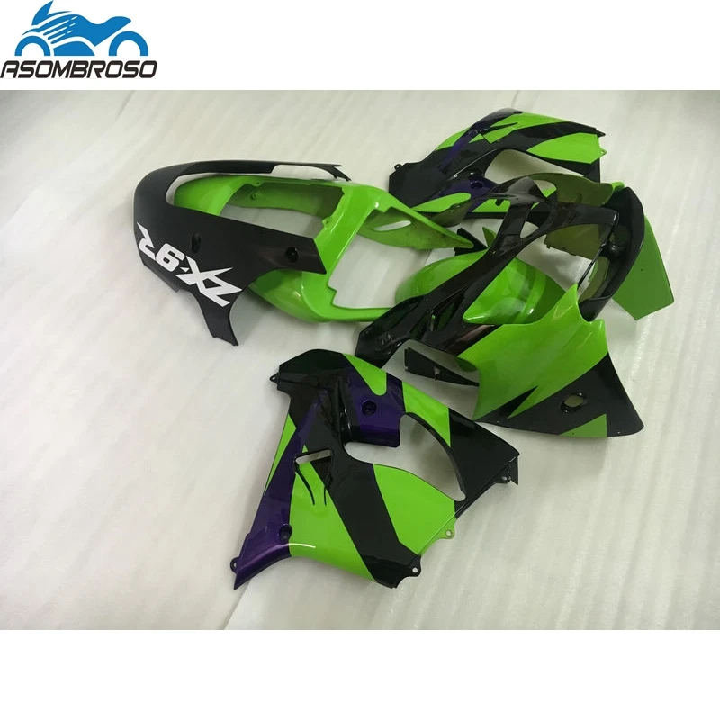 

New Arrival Injection Mold Bodyparts for Kawasaki Ninja ZX9R fairing kit 2002-2003 green black fairing set zx9r 02 03 JD72