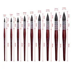 Artsecret New Product Painting Brush In Red Fat Handle Squirrel Hair Wooden Material For Drawing  89RQ Series