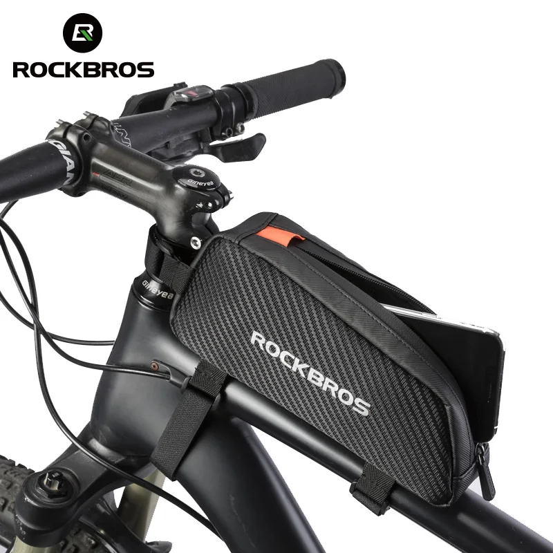 ROCKBROS Bike Bags Reflective Frame Tube Bag Cycling Front Bag Large Capacity Fietstassen Ultralight Bicycle Bag Cycling Pannier