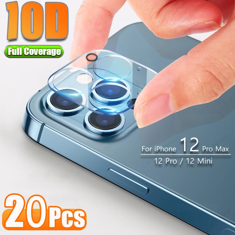 

Wholesale 20Pcs 3D Full Cover Clear Camera Len Film For iPhone 15 14 13 12 mini 11 Pro Max 9H Tempered Glass lens Protector