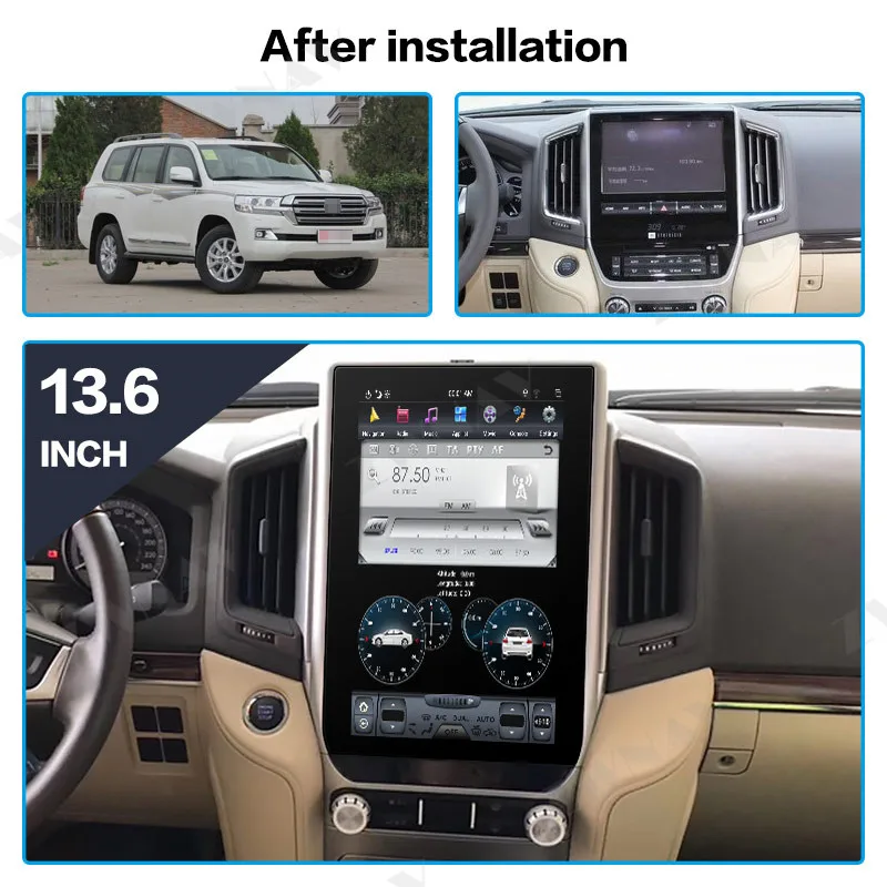 Exterior Replacement Parts Body Kits For TOYOTA LAND CRUISER LC200 2016+ 128G Car GPS Navigation Stereo Multimedia Player Radio