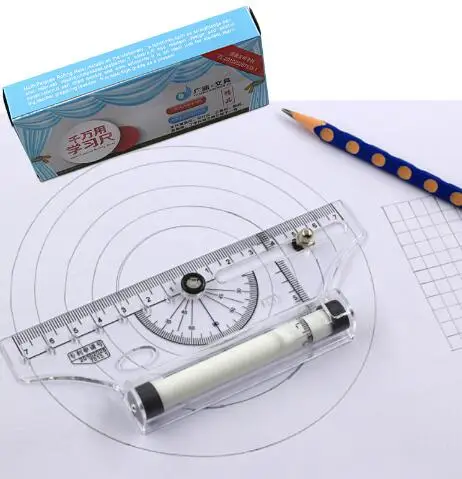 Pulley Centering Multi-purpose Rolling Ruler Drawing Tool Parallel Compass Ruler School Stationery Protractor Curve Triangle