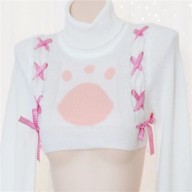 AniLV Cartoon Anime Kawaii Cute Cat Paw Turtleneck Sweater Swimsuit Costume Lolita Gir Pajamas Uniform Pool Party Cosplay