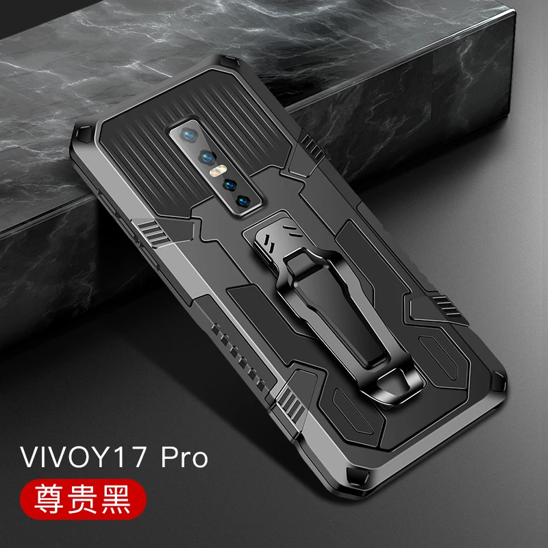 Shockproof Belt Clip Holster Cover for Vivo, Armor Case, Phone Case, V17 Pro, 6.44 