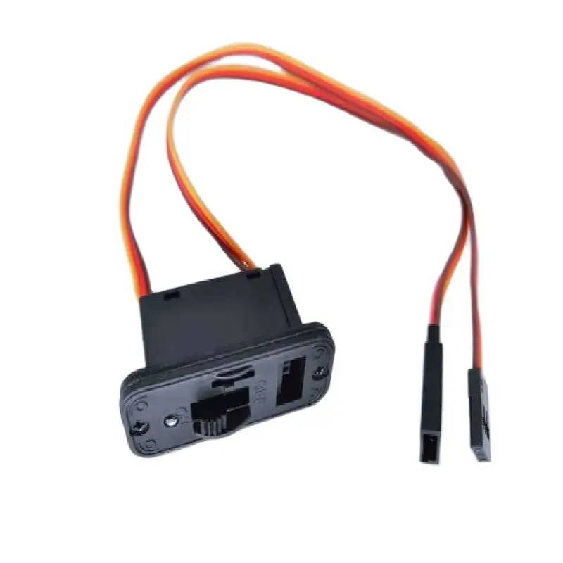 Interruptor de encendido y apagado de alta resistencia con LED, conectores JR Futaba de 3 pines, 22AWG, para batería, cargador, Motor,ESC, aviones, coches y barcos, 1 piezas