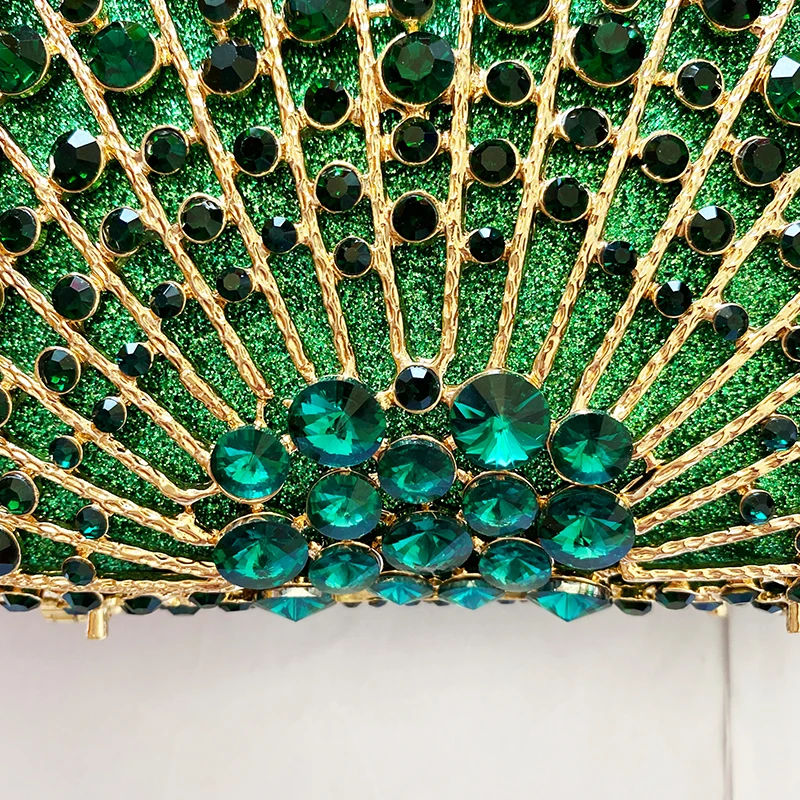 الأخضر الماس مساء المحافظ حقيبة صغيرة الذهب معدن المرأة كريستال براثن حقائب وحفلة موسيقية المحافظ الفاخرة الزفاف حقائب اليد الزفاف