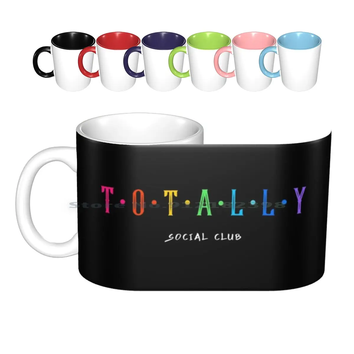 Totally-90's Throwback Ceramic Mugs Coffee Cups Milk Tea Mug 90s Phrase Totally Style