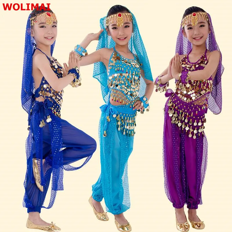 Belly Dance Cloth Children Costume Bellydance Costumes for Kids Belly Dancing Girls Bollywood Indian Performance Set