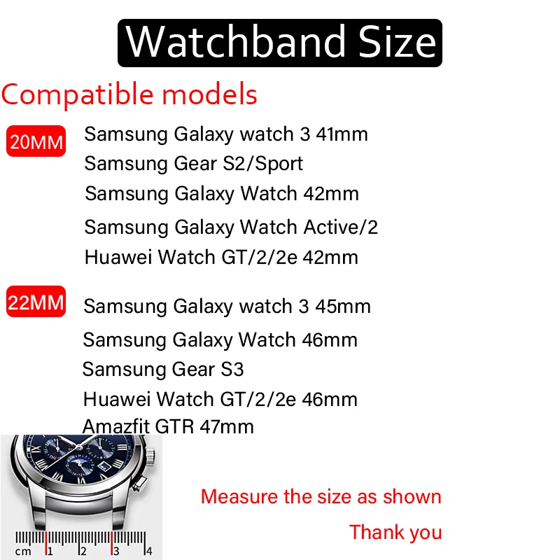 20mm/22mm Magnetic Loop band For Samsung Galaxy watch 3 45mm 41mm/Gear S3 bracelet Huawei GT/2/2e Pro Active 2 40mm 44mm  strap