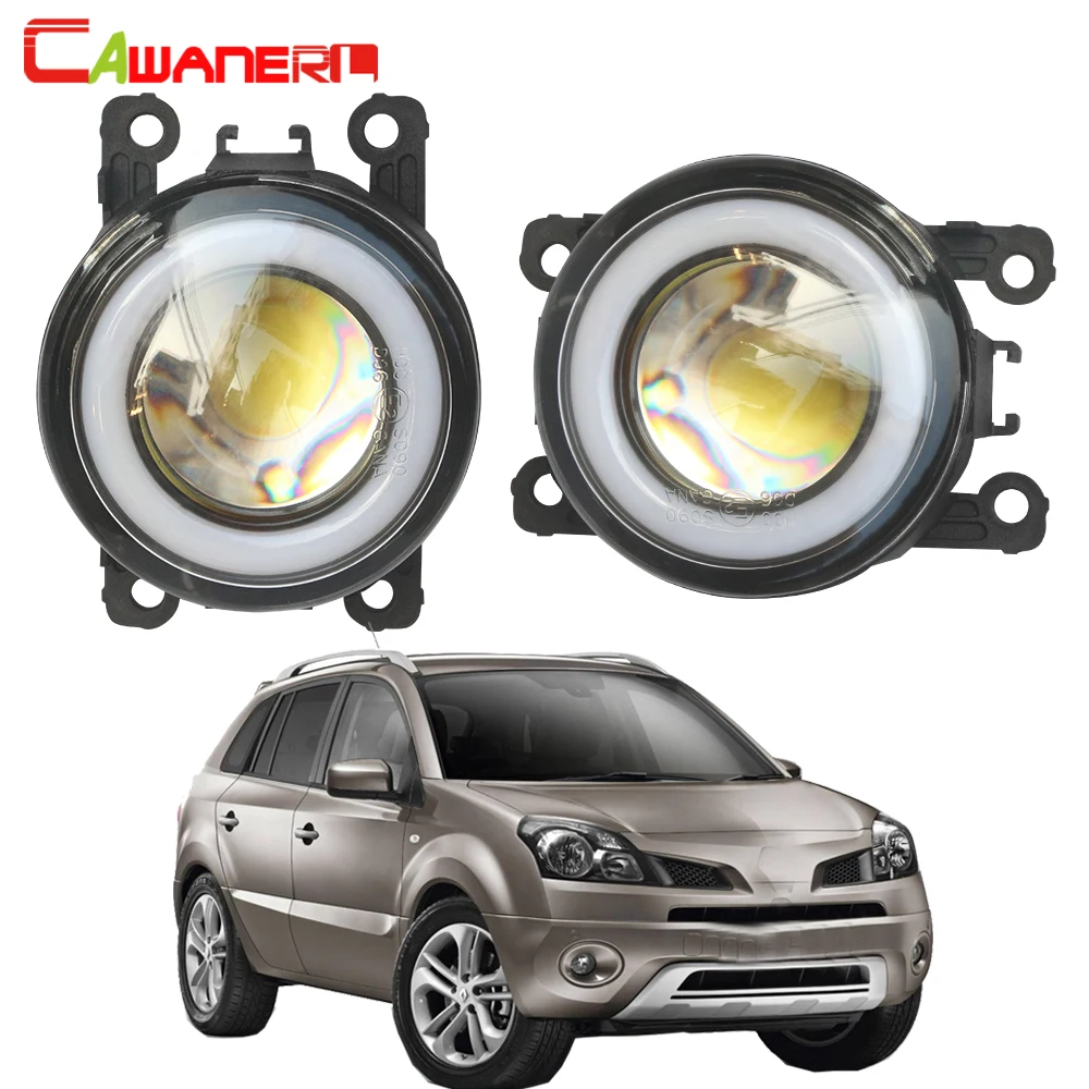 

Cawanerl For Renault Koleos 2008-2015 Car Styling LED Fog Light COB Angel Eye Daytime Running Light H11 3000LM 12V