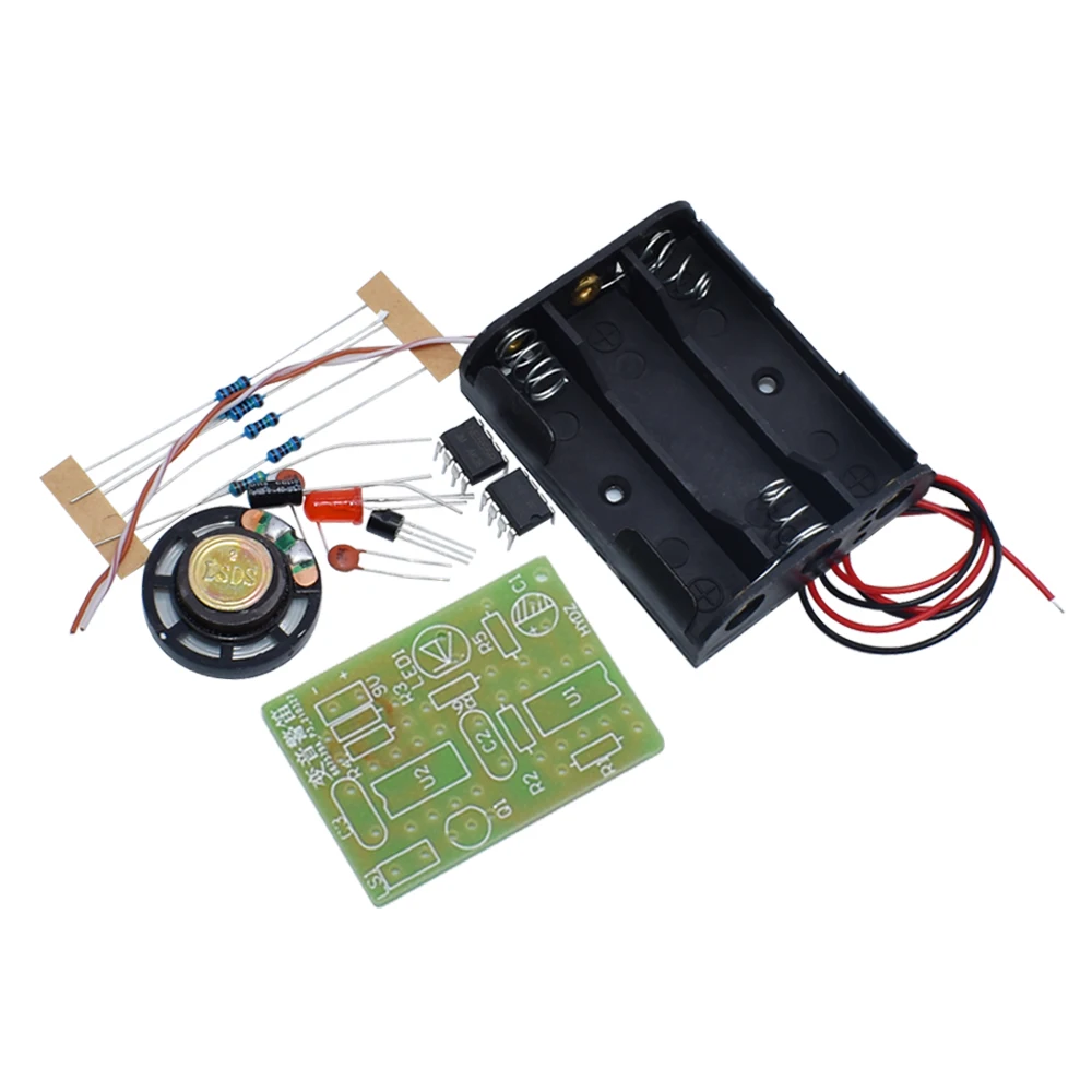 Kit Pelatihan Kit Pembelajaran Kit Sirene Variabel NE555 Lab Siswa DIY Buatan Kecil