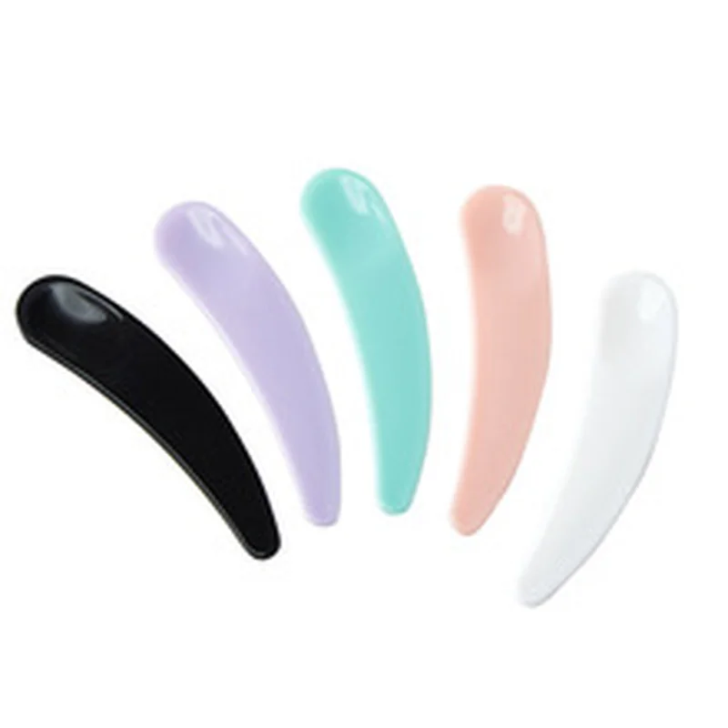 10Pcs Mini Cosmetic Spatula Disposable Curved Scoop Makeup Mask Cream Spoon Eye Cream Stick Make Up Face Beauty Tool Kits