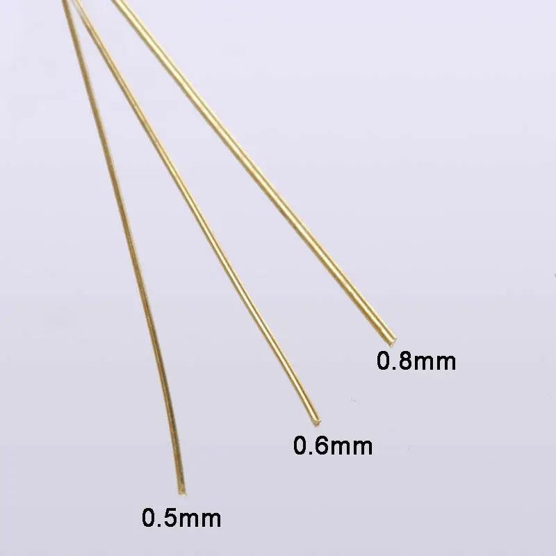 10M 0.5mm 0.6mm 0.8mm Dia Soft Raw Brass Wire For Model Craft Jewelry Findings DIY