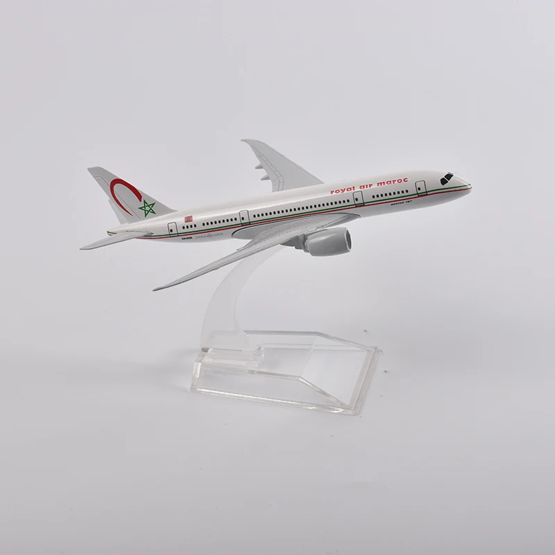 JASON TUTU-Avión de juguete de Metal fundido a presión, modelo de avión de 16cm, Royal Air Maroc Boeing 787, escala 1/400