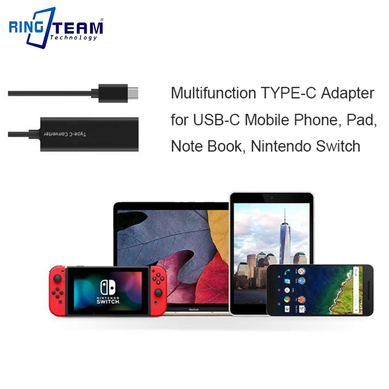 Адаптер преобразователя постоянного тока 5, 5 х2, 1 мм в Type C, умный выход 5 В, 9 В, 12 В, 15 в, 20 в для телефона, MacBook Note book Pad Nintendo Switch