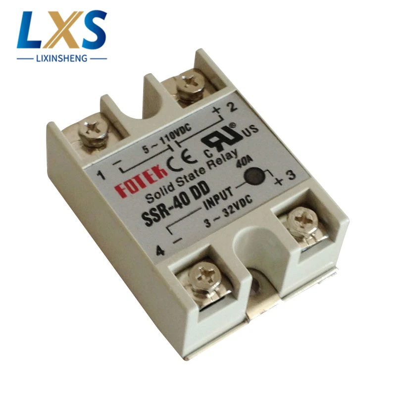 Single Phase Fotek Type Solid State Relay SSR 40DD 3-32VDC Input to 5-60VAC Output SSR Solid State Relay