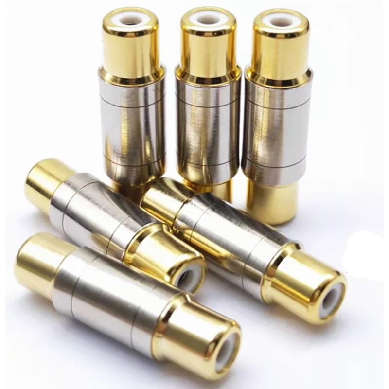 Rca Vrouw Tot Vrouw Plug Adapter Adapter Terminal Diy Rca Connector Video Audio Verlengkabel Kabel Converter Koper