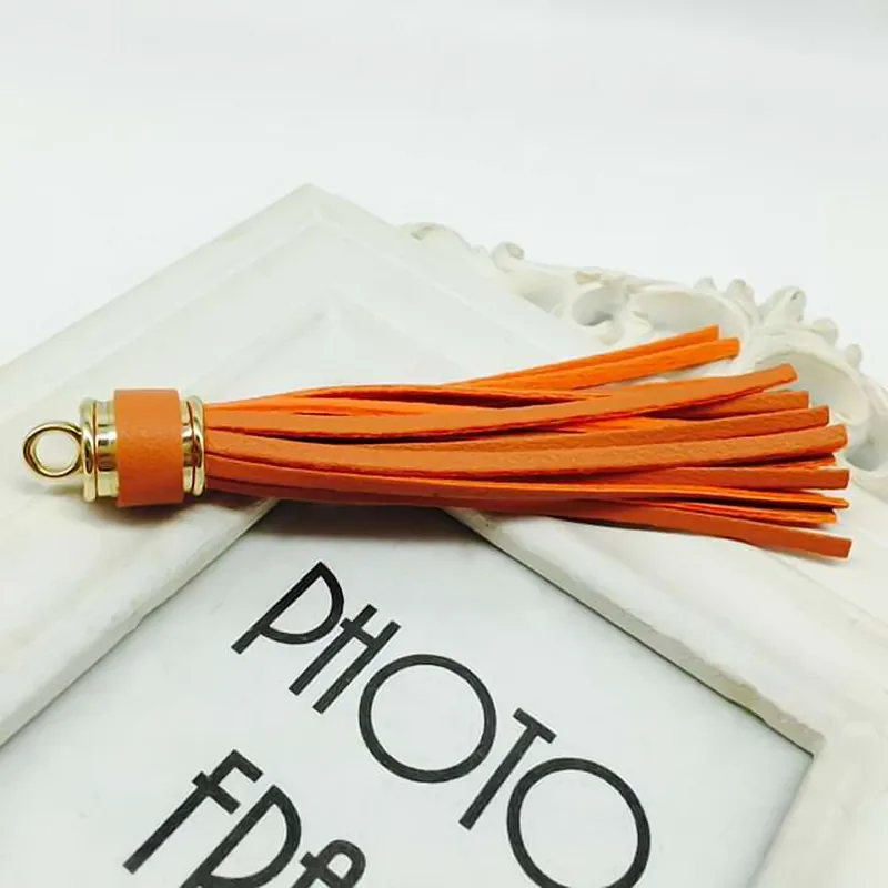 Tassel Leather Keychain Pendant Accessories Pu Metal Phone Bag Handbag Purse Charm Diy Porte Clef Sleutelhanger Trinket Llaveros