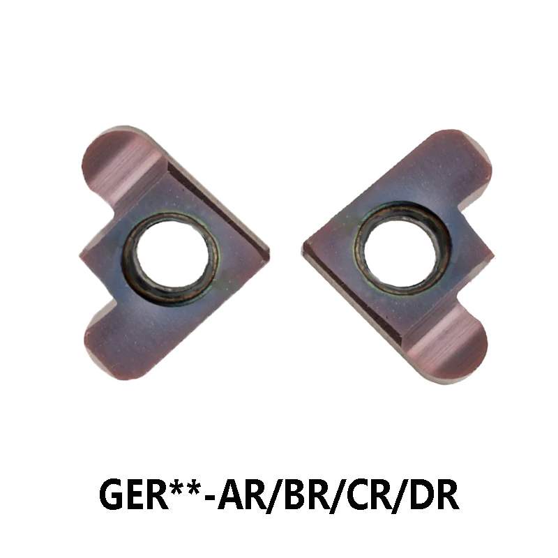 GER Small Hole Arc Grooving Carbide Inserts GER100-050AR GER120-060BR GER200-100CR GER300-150DR Turning Tools Lathe Cutter