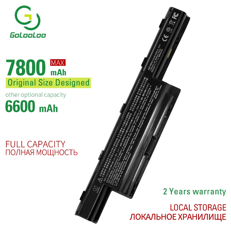 

Golooloo 9 cells New laptop battery for Acer Aspire 5736 5741 5742 5749 5750 5755 7251 7551 7560 7741 7750 E1 V3 TravelMate 4370