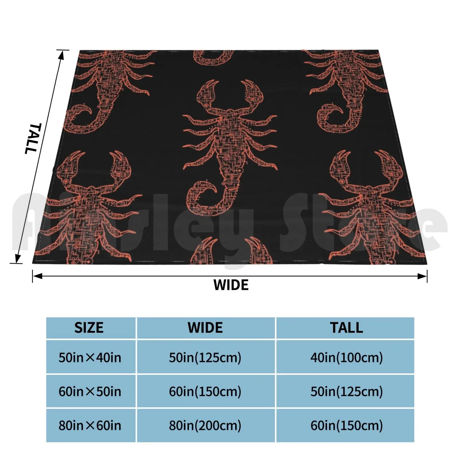 Electric Scorpion Blanket Super Soft Warm Light Thin Scorpion Goro Jade Rap Scorpio Cool Scorpion Scorpion Lover