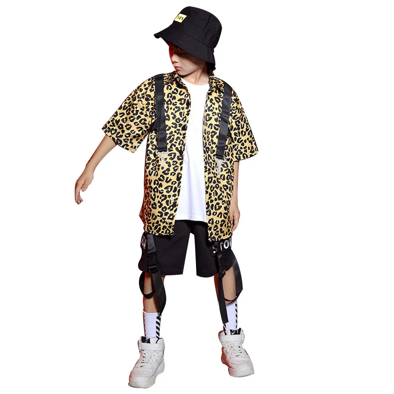 New Hip Hop Clothing For Kids Stage Costume Street Wear Children Jazz Dance Costumes Ballroom Dance Performance Clothes YB1301