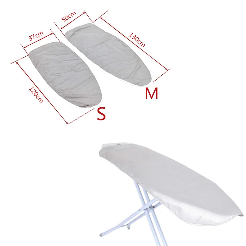 New Home Universal Silver Coated Padded Ironing Board Cover Heavy Heat Reflective Scorch Resistant 120*37cm/130*50cm