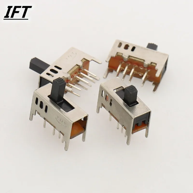 20 Pcs Free shopping SS-23D03-G5/G7 2P3T 3-Position 8 Pin Mini Horizontal Slide Switch 16mm x 12mm x 7mm