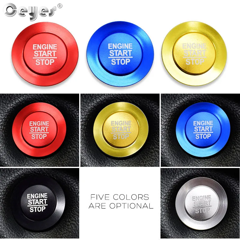 Stickers For Jeep Renegade Compass Wrangler Auto Engine Push Start Stop Button Ring Cover Cap Interior Accessories Car Styling