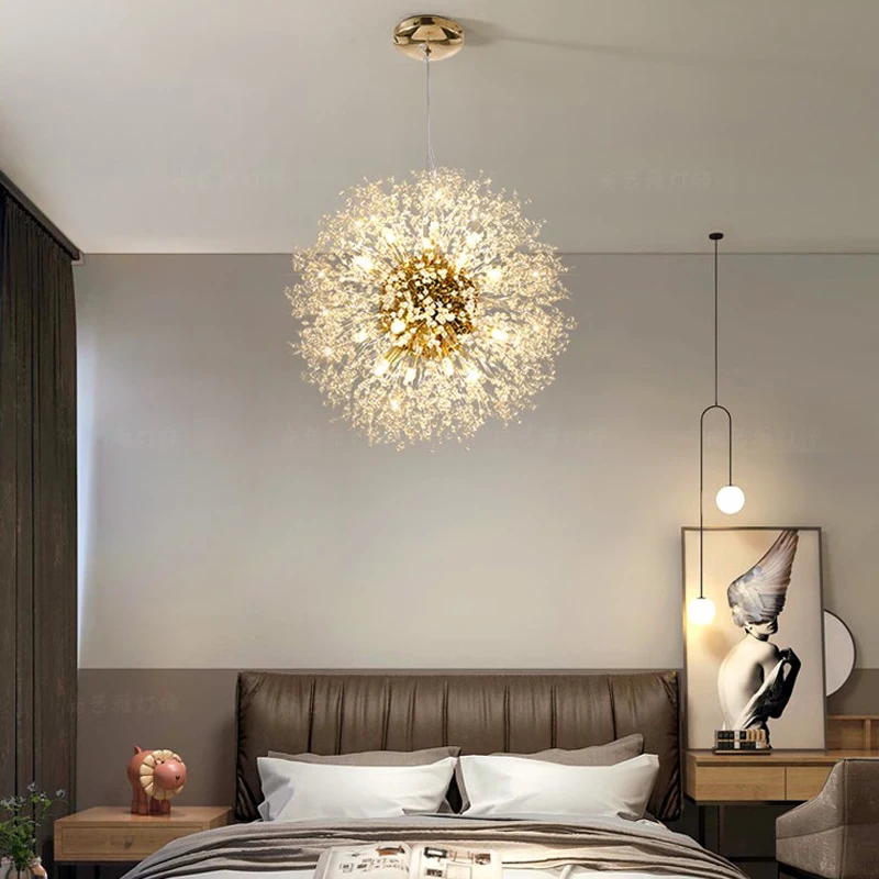 Nordic Living Room Chandelier Creative Dandelion Bedroom Study Dining Room Decorative Chandelier Clothing Shop Art Lamp