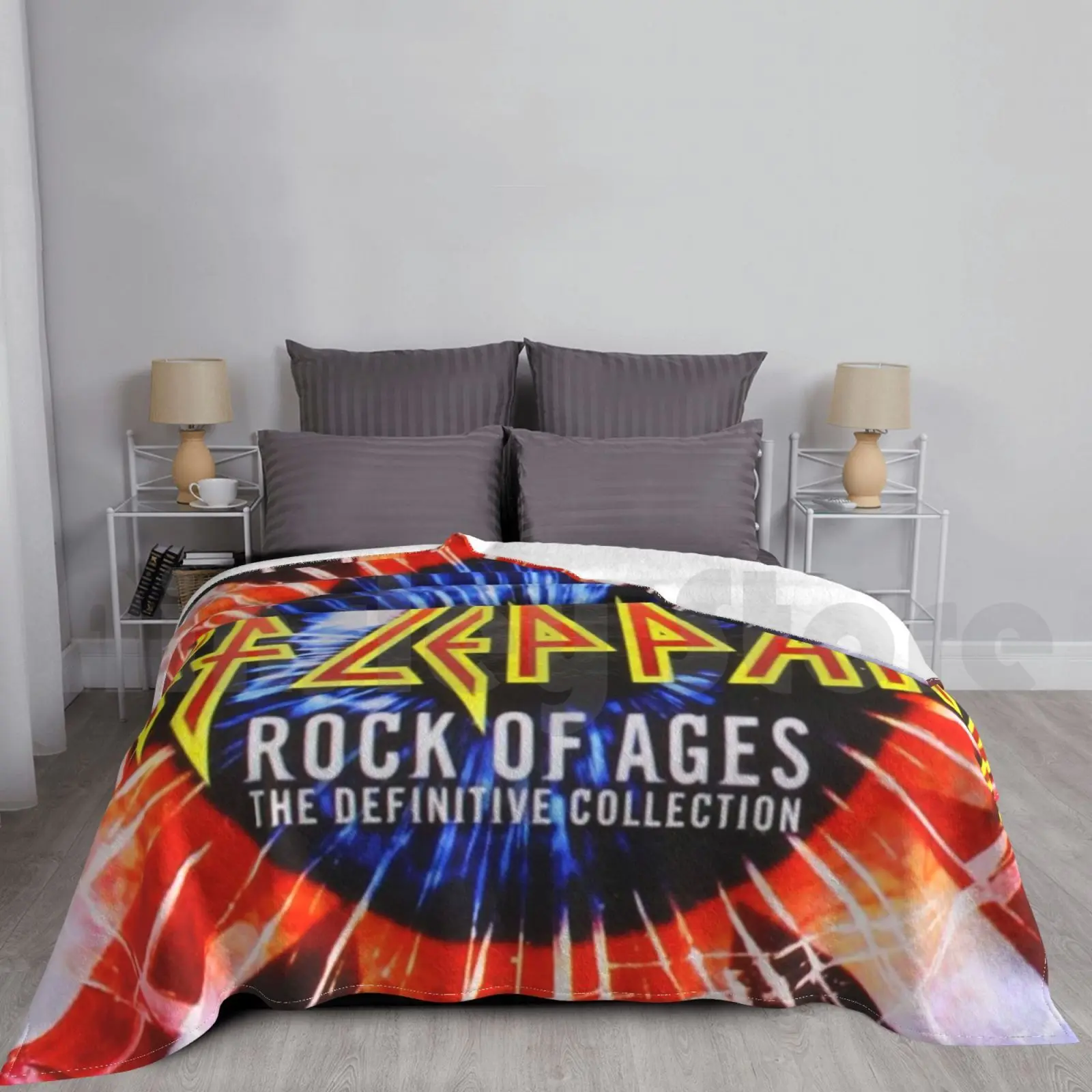 

Flag Us Blanket Fashion Custom Metal Def For Men Or Women Album Tour Heavy