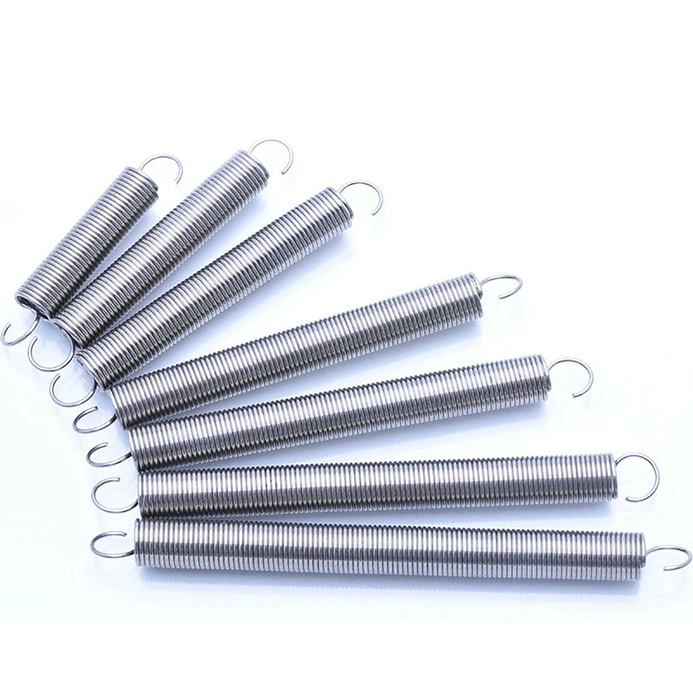 5pcs Extension Tension Spring Hook End Wire Diameter 0.5mm Length 70mm 80mm 90mm 100mm 120mm Out Diameter 3mm 4mm 5mm 6mm