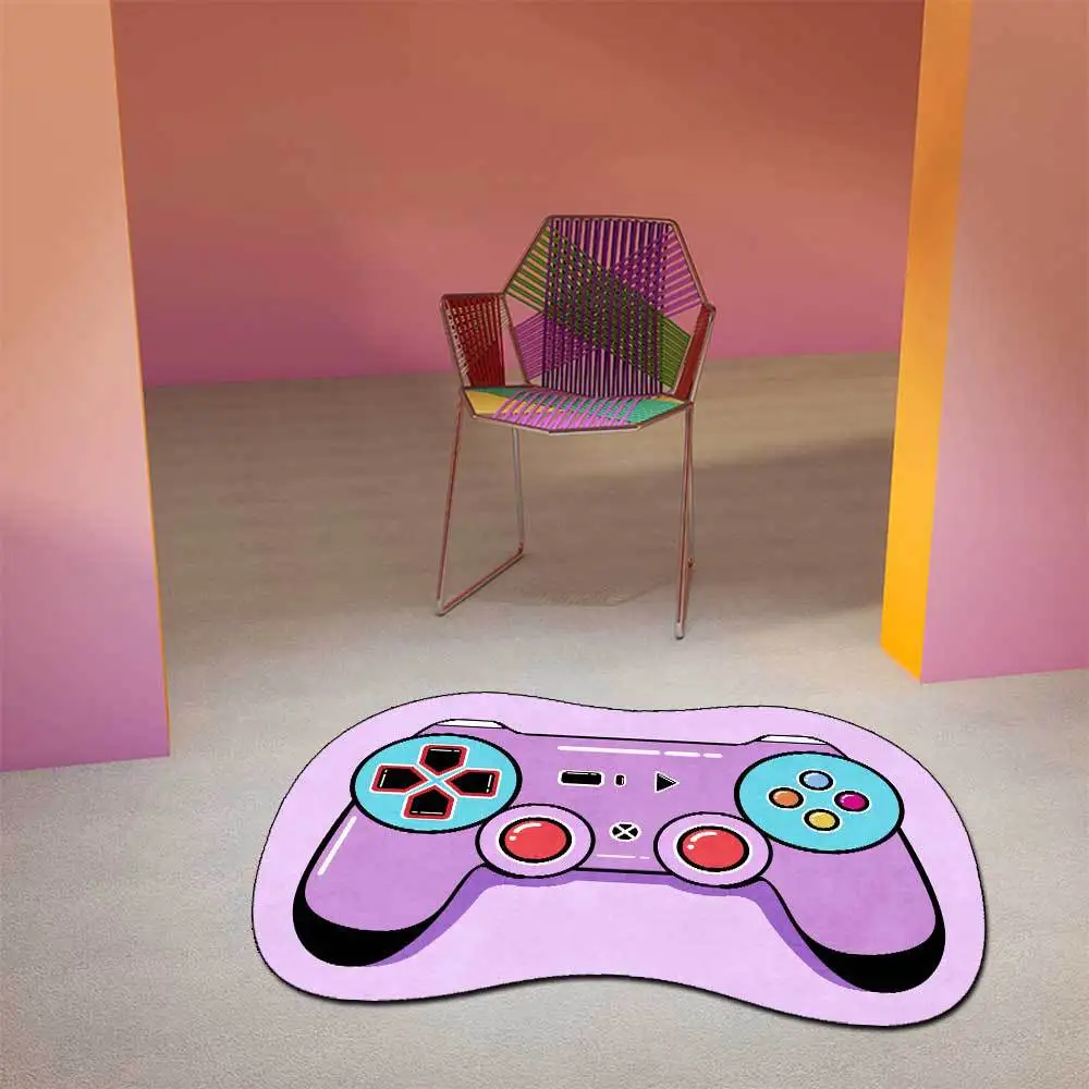 

Cartoon Kids Playing Area Rugs 3D Game Controller Printed Carpets Anti-Slip Child Bedroom Play Crawl Floor Mat Kid Gamer Big Rug