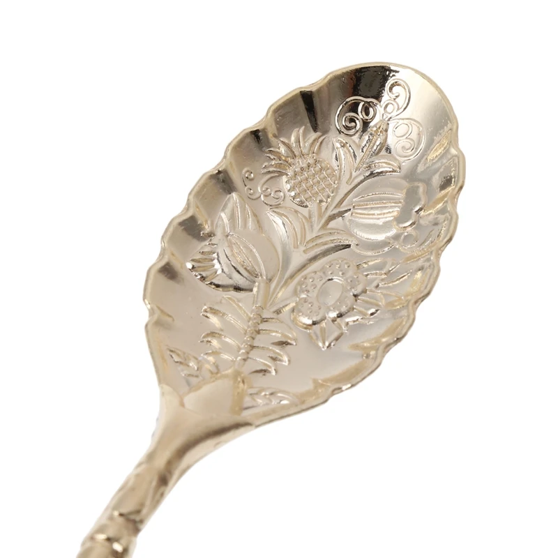 Горячие королевские Роскошные винтажные дворцовые резные чайные мини-ложки для мороженого, оптовые продажи и Прямая поставка