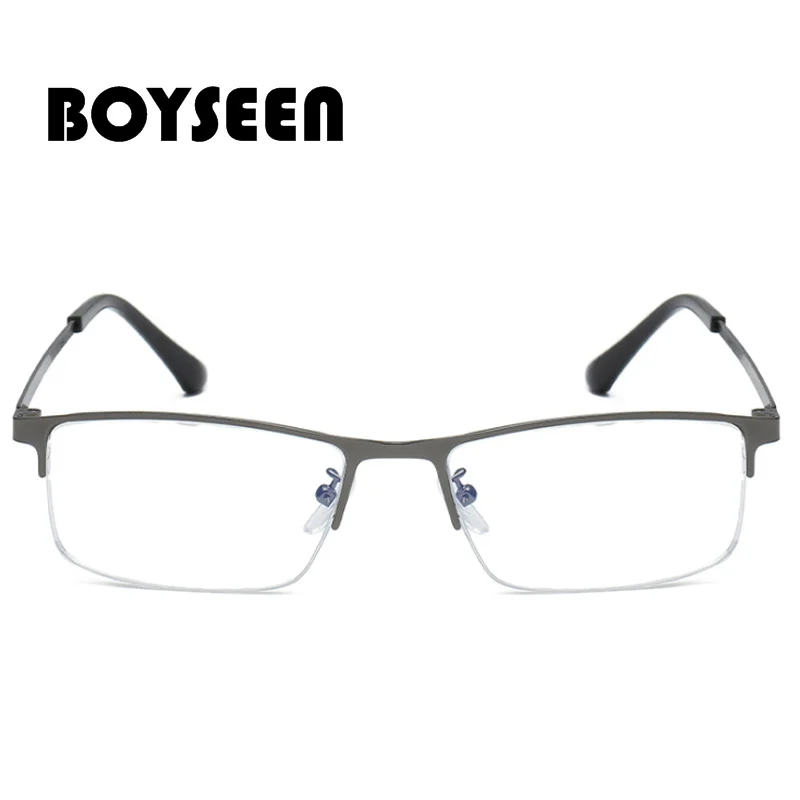 BOYSEEN Metal Full Frame Myopia Glasses Anti Blue Light  Eye Protection Glasses Nearsighted Glasses HD Lens -1.0~-4.0